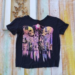 The Kooples Skull Cityscape Graphic T Shirt XL